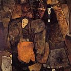 The Confirmation Procession Paintings - Procession by Egon Schiele